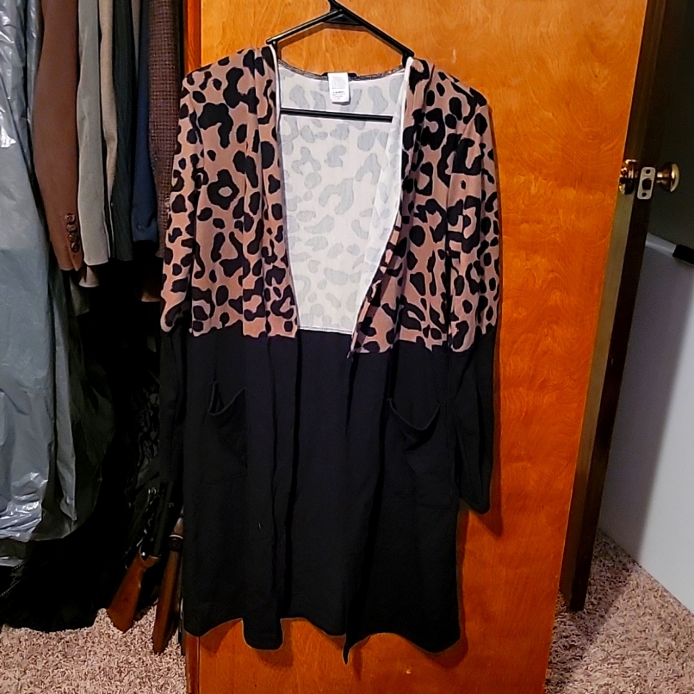 Animal print cardigan